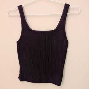 Babaton Sculpt Knit Squareneck Crop Tank